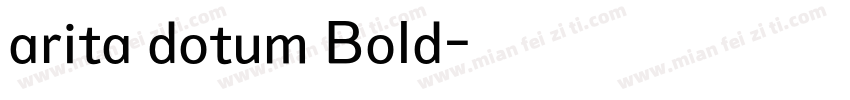 arita dotum Bold字体转换